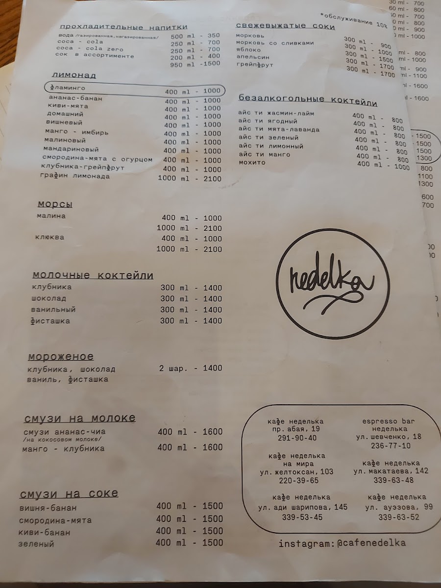 Menu - Nedelka photo 1
